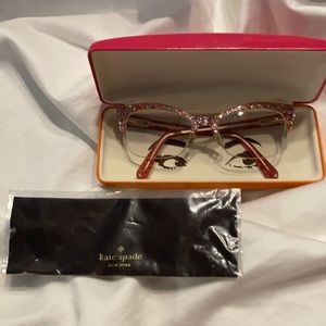 Kate Spade Lyssa Eyeglasses w/case. Semi Rimless. Rare.
